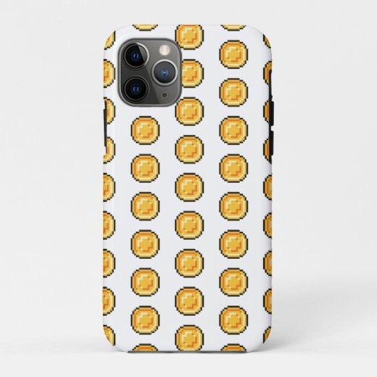 Gouden spelmunt 8-Bit Pixel stijlpatroon Case-Mate iPhone Case (Achterkant)