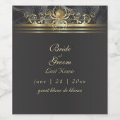 gouden spieren wijn etiket (Enkel label)