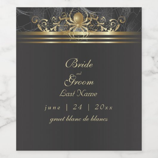  gouden spieren wijn etiket (Enkel label)