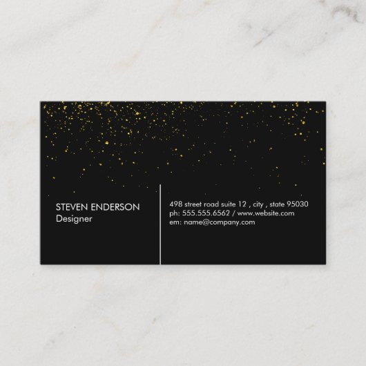 Gouden spikkels visitekaartje (Voorkant)