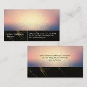 Gouden spikkels | Zwarte marmeren afwerking Visitekaartje (Voorkant / Achterkant)