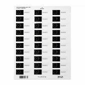Gouden Spin Retouradreslabel Etiket (Full Sheet)