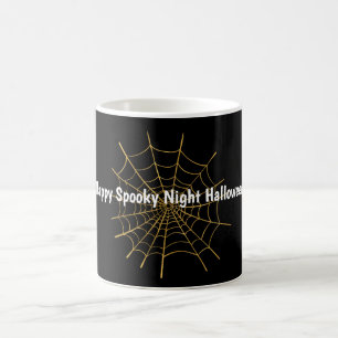 Gouden Spinnebeweb Halloween Magische Mok