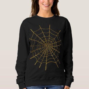 Gouden Spinnebeweb Halloween Trui