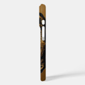 Gouden spinnenbeeld over weelderig filigraanontwer Case-Mate iPhone case (Achterkant / Links)