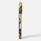 Gouden spinnenbeeld over weelderig filigraanontwer Case-Mate iPhone case (Achterkant / Rechts)