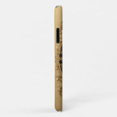 Gouden spinnenbeeld over weelderig filigraanontwer Case-Mate iPhone case (Achterkant/rechts)