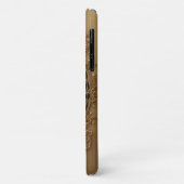 Gouden spinnenbeeld over weelderig filigraanontwer Case-Mate iPhone case (Achterkant/links)