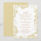 Gouden Spiraal 50ste Huwelijksjubileum Uitnodiging (Voorkant / Achterkant)