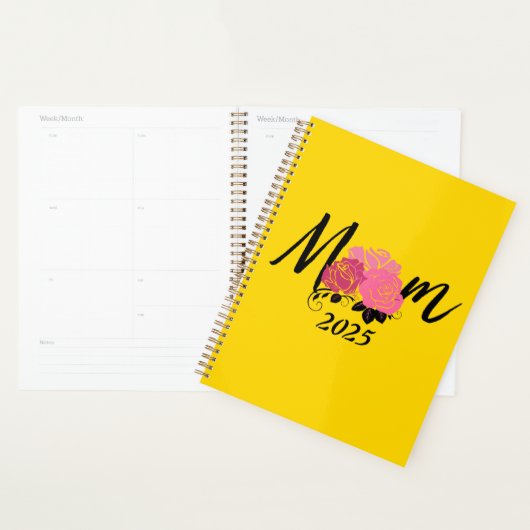 Gouden spiraal geel notitieboek voor mama (Display)