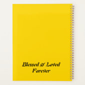 Gouden spiraal geel notitieboek voor mama (Achterkant)