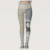 Gouden Spiraal Greige Beige Grijs Leggings (Voorkant)