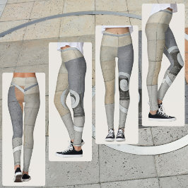 Gouden Spiraal Greige Beige Grijs Leggings