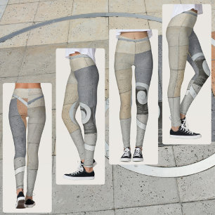 Gouden Spiraal Greige Beige Grijs Leggings