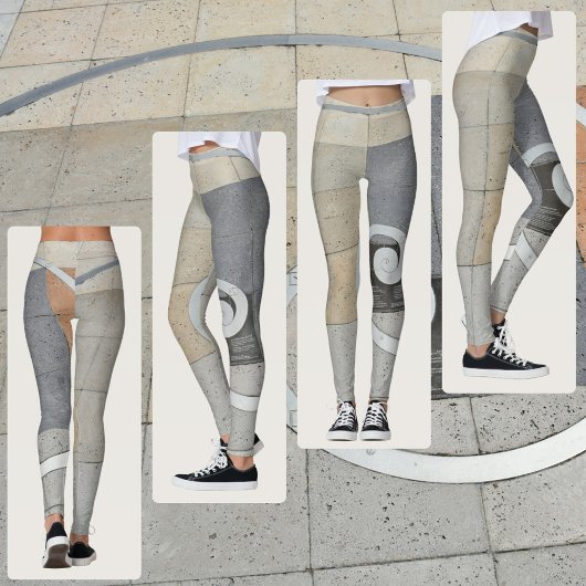 Gouden Spiraal Greige Beige Grijs Leggings
