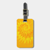 Gouden Spiraal Tie Dye Bagage Label (Voorkant verticaal)