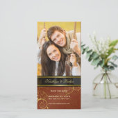 Gouden Spiraal Wijnranken Sienna Elegante Klasse F Save The Date (Staand voorkant)
