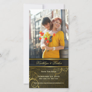 Gouden Spiraal Wijnstokken Groen Elegant Classy Fo Save The Date