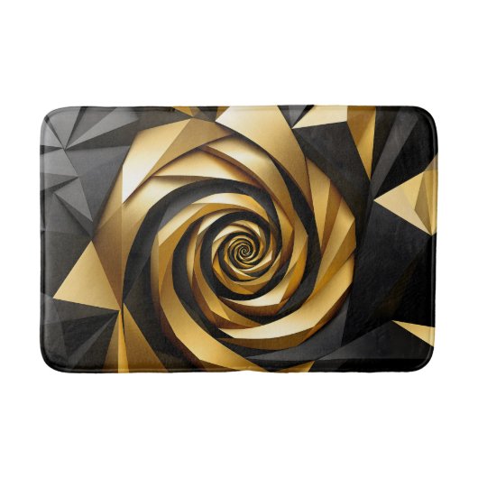 Gouden spiraalgeometrie badmat (Voorkant)