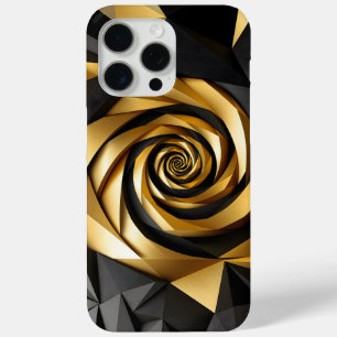 Gouden spiraalgeometrie iPhone 15 pro max hoesje