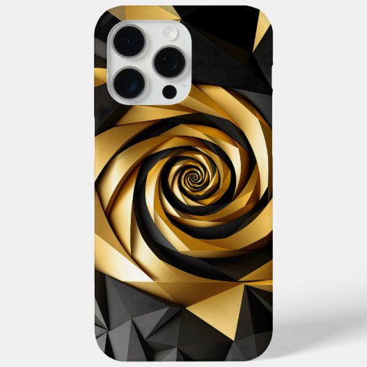 Gouden spiraalgeometrie Case-Mate iPhone case (Achterkant)