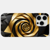 Gouden spiraalgeometrie Case-Mate iPhone case (Achterkant (horizontaal))