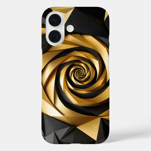 Gouden spiraalgeometrie Case-Mate iPhone case (Achterkant)