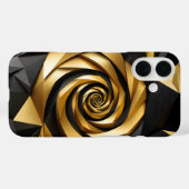 Gouden spiraalgeometrie Case-Mate iPhone case (Achterkant (horizontaal))