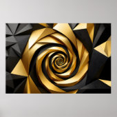 Gouden spiraalgeometrie poster (Voorkant)
