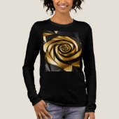 Gouden spiraalgeometrie Tri-Blend shirt (Voorkant)