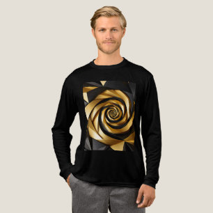 Gouden spiraalgeometrie Tri-Blend shirt