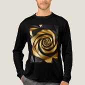 Gouden spiraalgeometrie Tri-Blend shirt (Voorkant volledig)