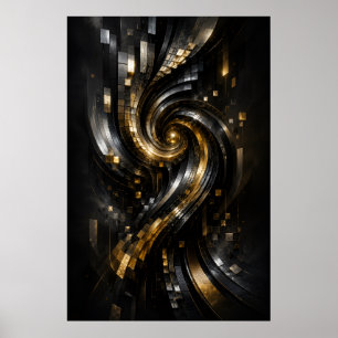 Gouden Spiraalwervelposter Poster