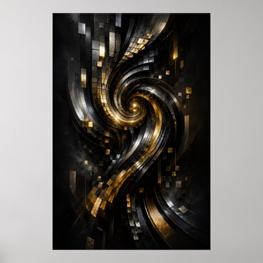 Gouden Spiraalwervelposter Poster (Voorkant)