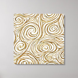 Gouden spiralen Elegantie Canvas Afdruk