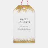 Gouden Spletters Cadeaulabel (Achterkant)