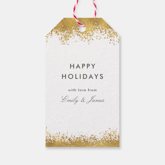 Gouden Spletters Cadeaulabel (Achterkant)