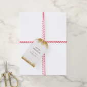 Gouden Spletters Cadeaulabel (Met Touw)