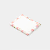 Gouden Spletters Roze Rozen Waterverf Post-it® Notes (Schuin)