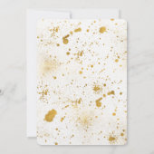 Gouden Spletters Vrijgezellenfeest Kaart (Achterkant)