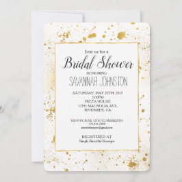 Gouden Spletters Vrijgezellenfeest Kaart