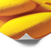 Gouden sportuitrusting - Abstracte kunst - Poster (Hoek)