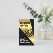 Gouden Spotlight op elektrische huis Visitekaartje (Staand voorkant)