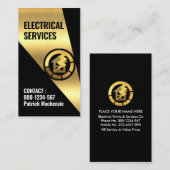 Gouden Spotlight op elektrische huis Visitekaartje (Voorkant / Achterkant)