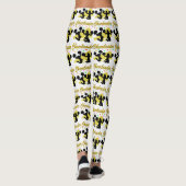 GOUDEN SPRANKELENDE CHEERLEADER MEGAPHONE LEGGINGS (Achterkant)