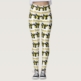 GOUDEN SPRANKELENDE CHEERLEADER MEGAPHONE LEGGINGS