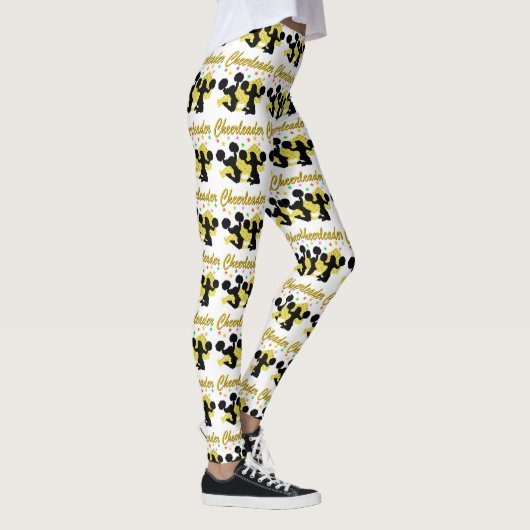 GOUDEN SPRANKELENDE CHEERLEADER MEGAPHONE LEGGINGS (Rechts)
