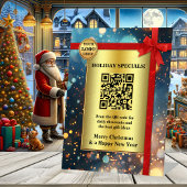 Gouden sprankelende feestelijke kerst Feestdagen Reclamebord Met Voetstuk