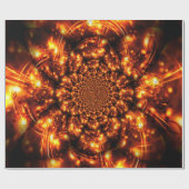 Gouden sprankelende lichten cadeaupapier (Vlak)