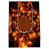 Gouden sprankelende lichten medium cadeauzakje (Achterkant)